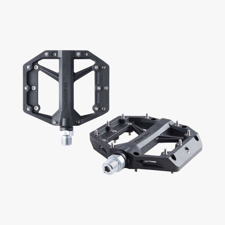 Pedale Flat Con Pin acciaio Enduro Ebike Downhill Shimano Flat Pedals PD-GR400 Black 400GR